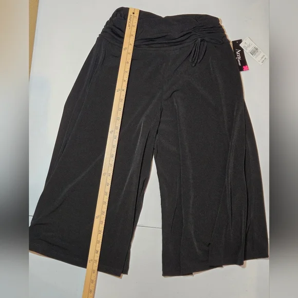 Amy Wear Black Dress Wide Leg Capri Pants - Picture 2 of 8